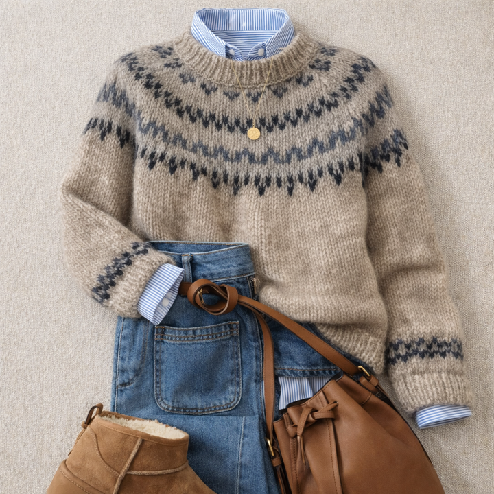 Elvrena | Flowers Art Cozy Sweater main image 0
